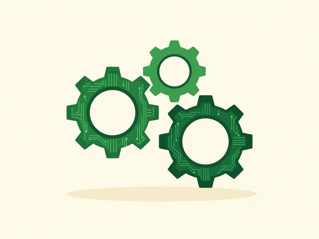A flat vector illustration in Oak City Intelligence's house style for "An Ordinary Tuesday, Running on Agents."